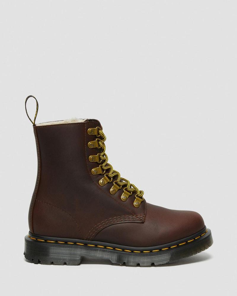 Dr Martens 1460 Pascal DM's Wintergrip Leren Winterschoenen Dames Bruin | NL 50GSO